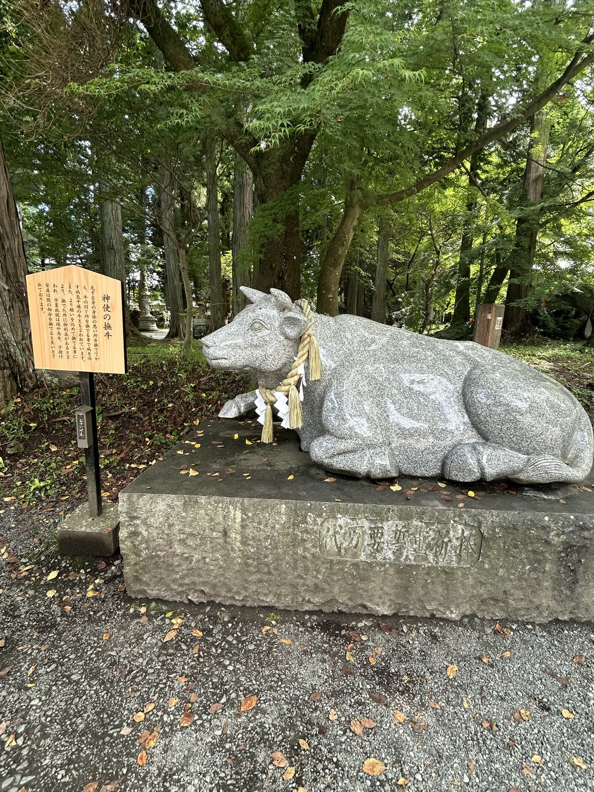 冨士御室浅間神社の神使の撫牛